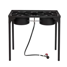 105000 BTU High Power Camping Burner Outdoor Stove Portable Propane Gas Cooker for Camping Cooking Backyard BBQ Grill Outdoor Cooking Equipment H