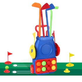 Toddler Golf Clubs Set Kids Golf Kits Toddler Golf Ball Game Play Set Golf Game with 4 Golf Sticks 8 Golf Balls 2 Golf Holes 1 Golf Mat for 3-6 Y