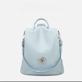 The new seasonal series of shoulder bags haze blue new fashion leisure ladies backpack large capacity