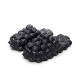 Women Man Soft Bubble Slippers Fashion 2023 New EVA Cool Home Beach Shoes Massage Sole Slippers Designer Indoor Peanut Slipper (Color: Black, size: 36-37)