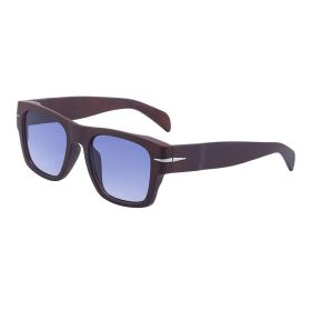 Retro Sunglasses Men's Wholesale Amazon Explosive Fashion Trend Square Sunglasses UV Protection (Color: C8 tea wood striped bag flower)