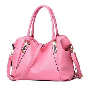 Luxury Handbags Flower Design Top-handle Ladies Handbag Women Shoulder Bags PU Leather Messenger Purse Bag Female Tote Sac Main (Color: Pink)