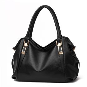 Luxury Handbags Flower Design Top-handle Ladies Handbag Women Shoulder Bags PU Leather Messenger Purse Bag Female Tote Sac Main (Color: Black)