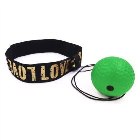 Boxing Speed Ball; Head-mounted PU Punch Ball MMA Sanda Training; Hand Eye Reaction; Home Sandbag Muay; Thai Boxer Fitness Equipment (Color: Green Set, Material: PU)