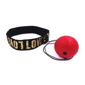 Boxing Speed Ball; Head-mounted PU Punch Ball MMA Sanda Training; Hand Eye Reaction; Home Sandbag Muay; Thai Boxer Fitness Equipment (Color: Red, Material: PU)