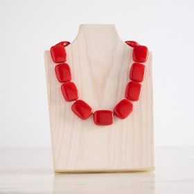 Red Chicklet Cooling Necklace-NEW (size: 18")