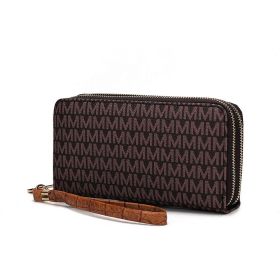 MKF Collection Noemy M Signature Wallet/Wristlet by Mia k (Color: Brown, Material: Polycarbonate)