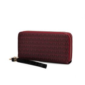 MKF Collection Noemy M Signature Wallet/Wristlet by Mia k (Color: Burgundy, Material: Polycarbonate)