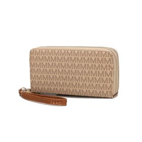 MKF Collection Noemy M Signature Wallet/Wristlet by Mia k (Color: Beige, Material: Polycarbonate)