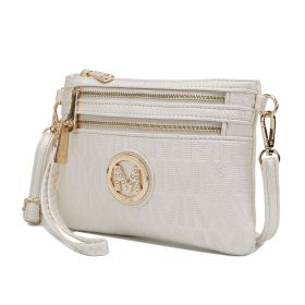 MKF Collection Roonie Milan Signature Crossbody Wristlet by Mia k (Color: White, Material: Polycarbonate)