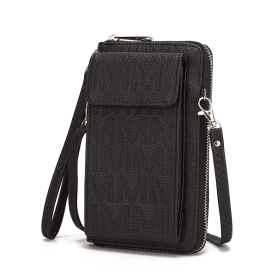 MKF Collection Caddy Vegan Leather Women Phone Wallet Crossbody by Mia k (Color: Chocolate, Material: Polycarbonate)