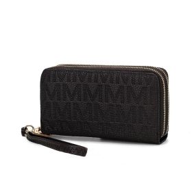 MKF Collection Lisbette Embossed M Signature Wallet by Mia k (Color: Chocolate, Material: Polycarbonate)