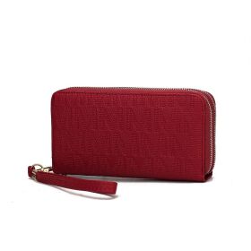 MKF Collection Lisbette Embossed M Signature Wallet by Mia k (Color: Red, Material: Polycarbonate)
