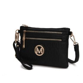 MKF Collection Roonie Milan Signature Crossbody Wristlet by Mia k (Color: Black, Material: Polycarbonate)