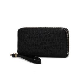 MKF Collection Lisbette Embossed M Signature Wallet by Mia k (Color: Black, Material: Polycarbonate)
