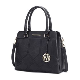 MKF Collection Elodie Triple Compartment Women's Tote Bag by Mia k (Color: Black, Material: Polycarbonate)