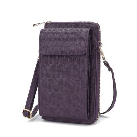 MKF Collection Caddy Vegan Leather Women Phone Wallet Crossbody by Mia k (Color: Purple, Material: Polycarbonate)