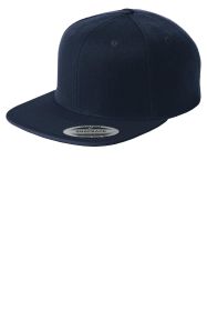 Sport-Tek Yupoong Flat Bill Snapback Cap STC19 (Color: True Navy, size: OSFA)