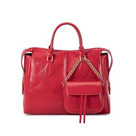 MKF Collection Yareli Tote Large and Mini Crossbody Bag Set by Mia K (Color: Red, Material: Vegan Leather)
