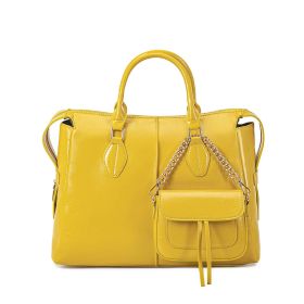 MKF Collection Yareli Tote Large and Mini Crossbody Bag Set by Mia K (Color: Yellow, Material: Vegan Leather)