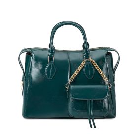 MKF Collection Yareli Tote Large and Mini Crossbody Bag Set by Mia K (Color: Teal, Material: Vegan Leather)