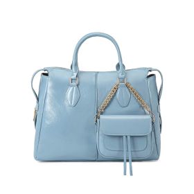 MKF Collection Yareli Tote Large and Mini Crossbody Bag Set by Mia K (Color: Denim Blue, Material: Vegan Leather)