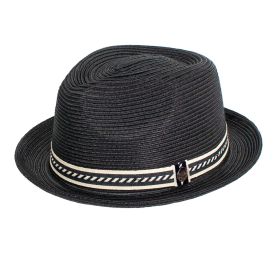Gransee Polyester Fedora Hat (Color: Black)