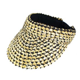 Cleobella Braided Straw Visor Hat (Color: Multi color)