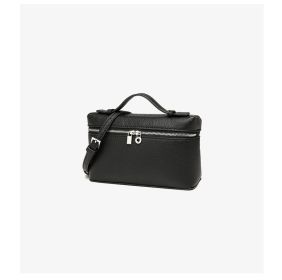 Crossbody Bag Simple Premium Feeling Bag Female Soft Leather Texture Handbag Fashion Commuter Shoulder Bag Minimalist Style Women's Bag (Color: Black)
