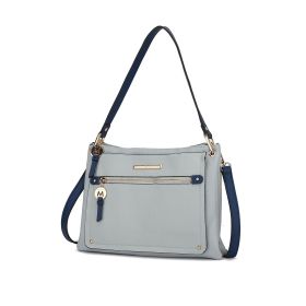 MKF Collection Aliyah Fashion Crossbody Handbag by Mia K (Color: Forest green mustard, Material: Vegan Leather)