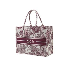 MKF Collection Adorabella Tote Bag Elegant with Versatile and Luxe Gold Accents by Mia K (Color: Red, Material: Vegan Leather)