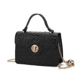 MKF Collection Mae Mini Crossbody Stylish, Functional, Vegan Leather Handbag by Mia K (Color: Black, Material: Vegan Leather)