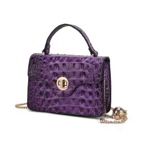 MKF Collection Mae Mini Crossbody Stylish, Functional, Vegan Leather Handbag by Mia K (Color: Purple, Material: Vegan Leather)