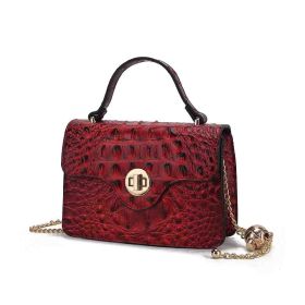 MKF Collection Mae Mini Crossbody Stylish, Functional, Vegan Leather Handbag by Mia K (Color: Red, Material: Vegan Leather)