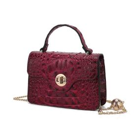 MKF Collection Mae Mini Crossbody Stylish, Functional, Vegan Leather Handbag by Mia K (Color: Fuchsia, Material: Vegan Leather)