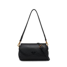 Fashion casual small square bag single shoulder crossbody bag (Color: Black)